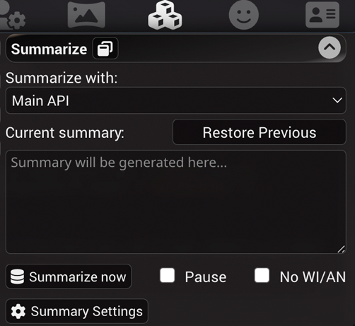 Painel de Configuração do Summarize