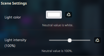 Configurações de cena da UI